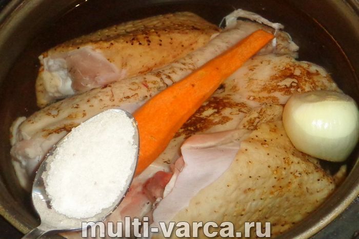 Холодець із курки та індички в мультиварці