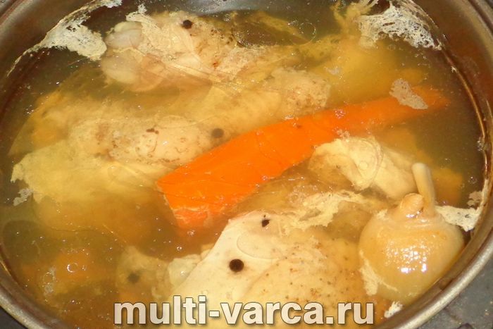 Холодець із курки та індички в мультиварці