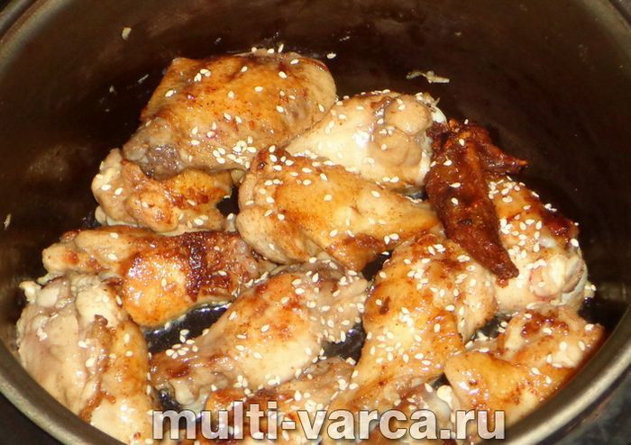 Крильця в соусі теріякі в мультиварці