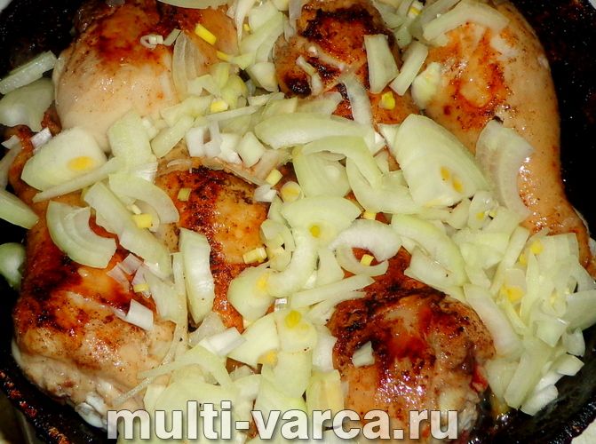 Курка з мандаринами в духовці
