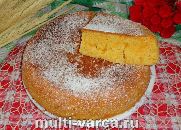 Морквяний пиріг на кефірі в мультиварці