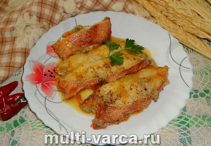 Морський окунь у мультиварці