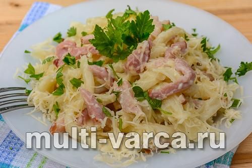 Паста Карбонара в мультиварці