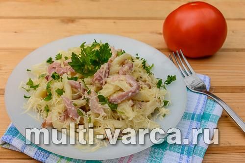 Паста Карбонара в мультиварці