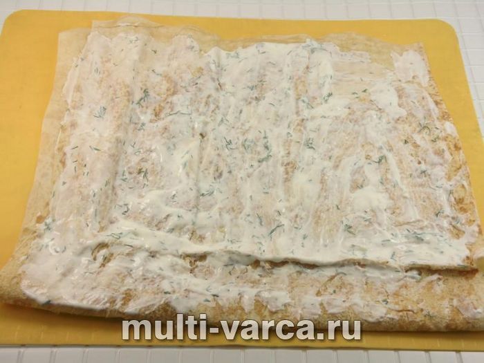 Пиріг із лаваша з фаршем і кабачком