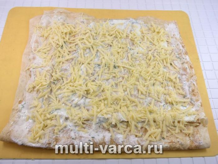 Пиріг із лаваша з фаршем і кабачком