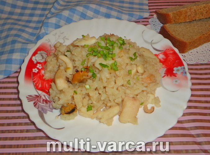 Ризото з морепродуктами в мультиварці