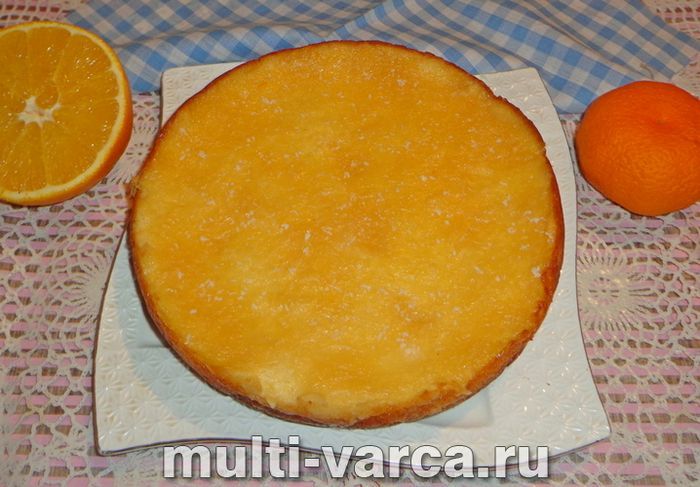 Сирна запіканка з апельсинами в мультиварці