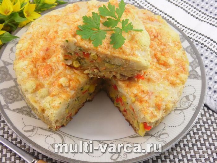 Запіканка з фаршу з цвітною капустою
