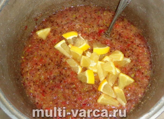 Джем із аґрусу з лимоном і корицею на зиму