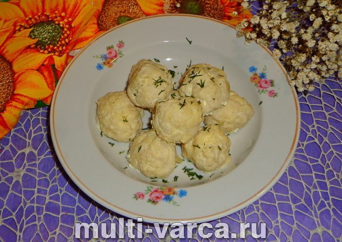 Фрикадельки з індички на пару