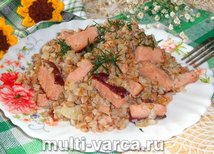 Гречка з копченостями в мультиварці