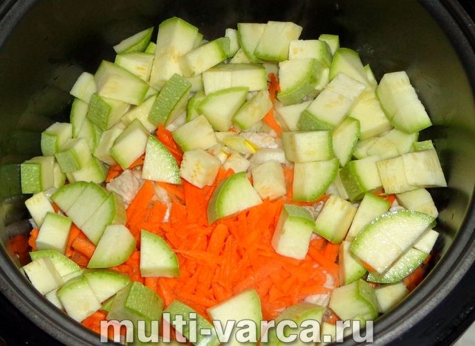 Індичка з кабачками в мультиварці