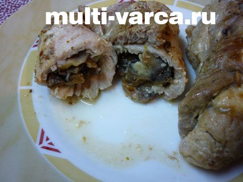 М'ясні рулетики з грибами