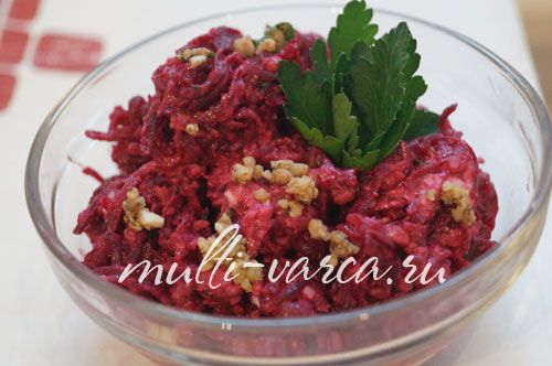 Мхалі буряковий - смачний салат із вареного буряка