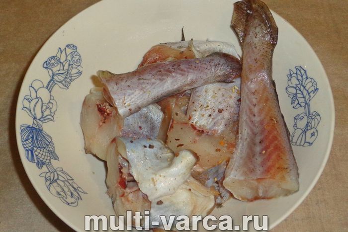 Минтай у вершках у мультиварці