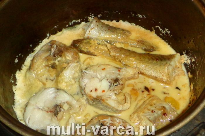 Минтай у вершках у мультиварці