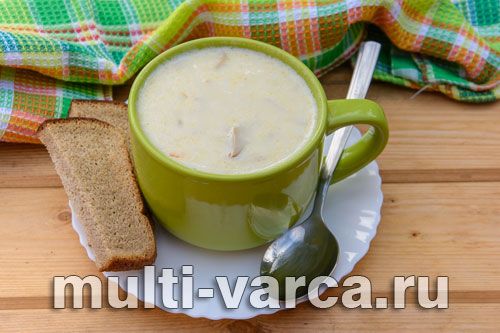 Молочний суп із білими грибами