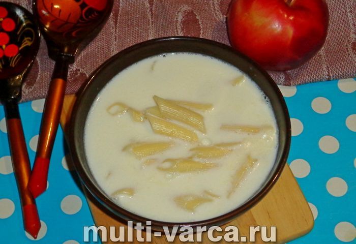 Молочний суп із макаронами