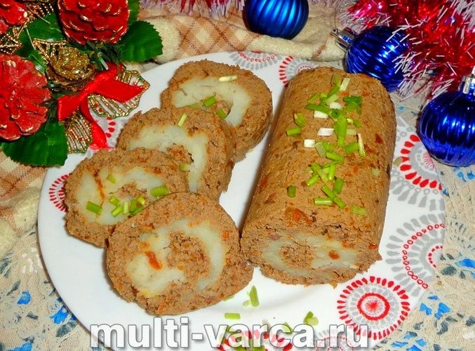 Печінковий рулет із картопляною начинкою