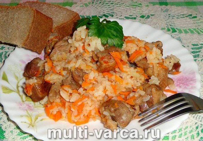 Плов із гуски в мультиварці
