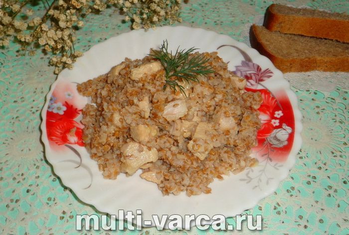 Полба з м'ясом у мультиварці
