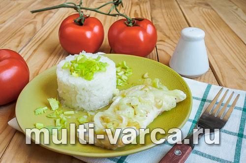 Рис і тріска у фользі на пару (страва-дует)