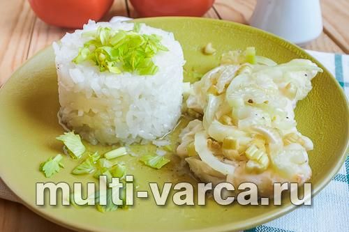 Рис і тріска у фользі на пару (страва-дует)