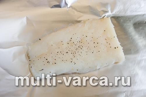Рис і тріска у фользі на пару (страва-дует)