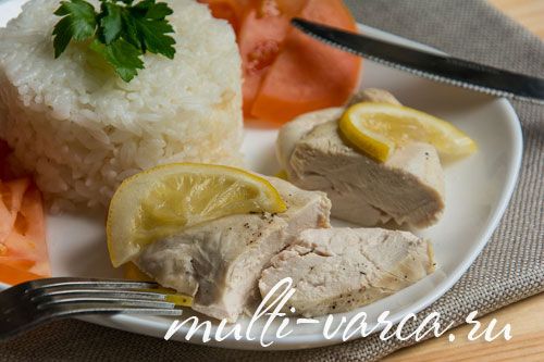 Рис із куркою в мультиварці на пару
