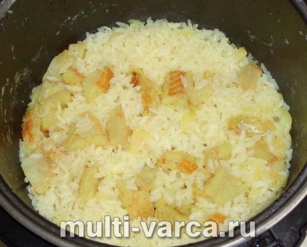 Рис із рибою в мультиварці