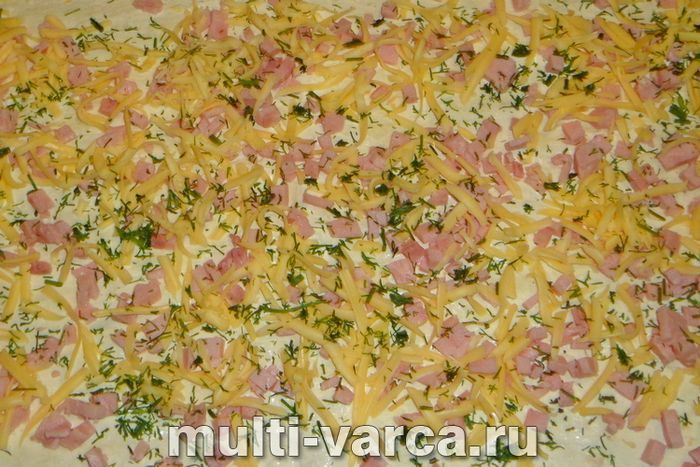 Рулет із лаваша з шинкою та сиром