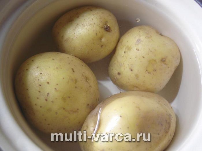 Салат із картоплею, куркою та солоними огірками