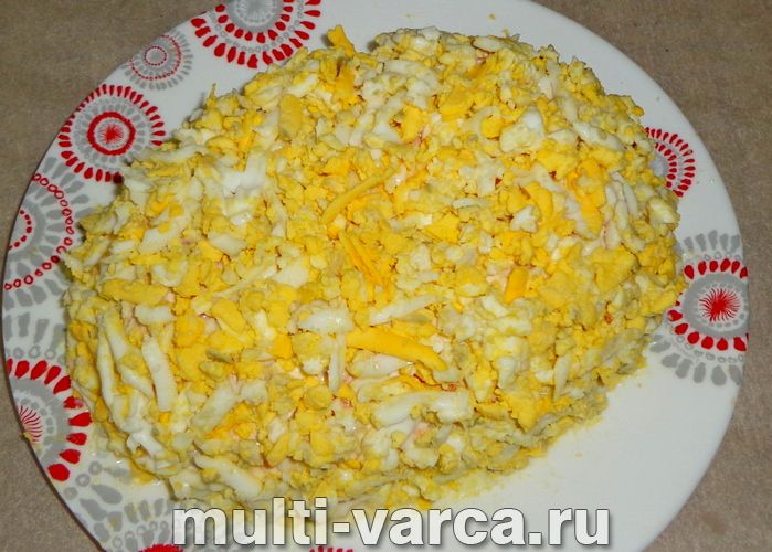 Салат «Свинка» з консервованої горбуші