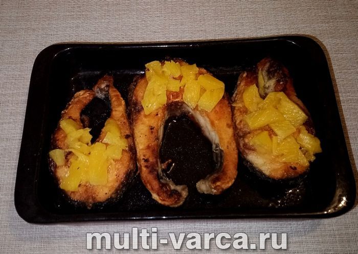 Стейки білого амура в духовці