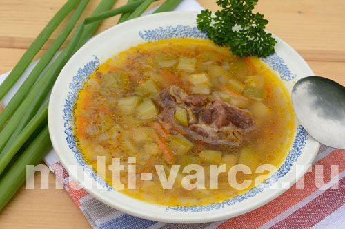 Суп із гречкою та кабачком у мультиварці-скороварці