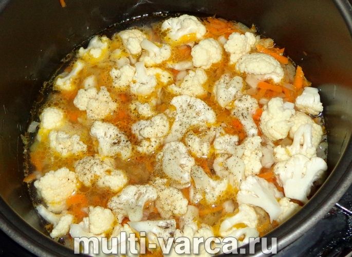 Цвітна капуста з рисом у мультиварці
