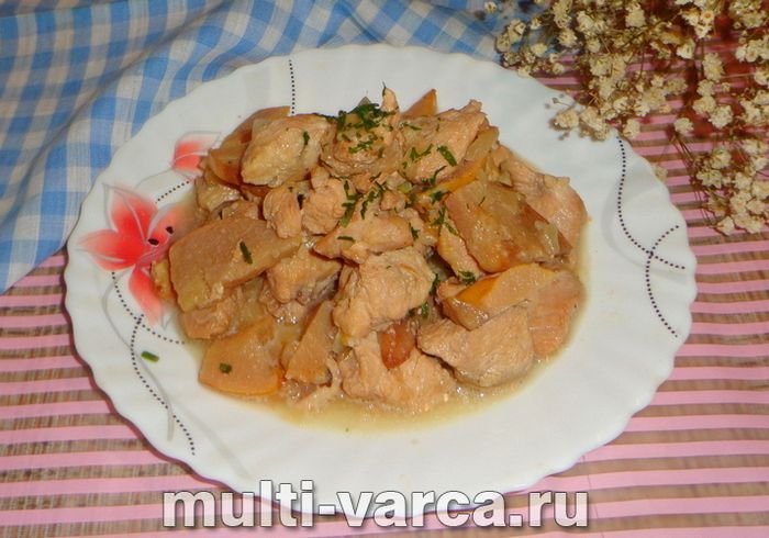 Індичка з айвою в мультиварці