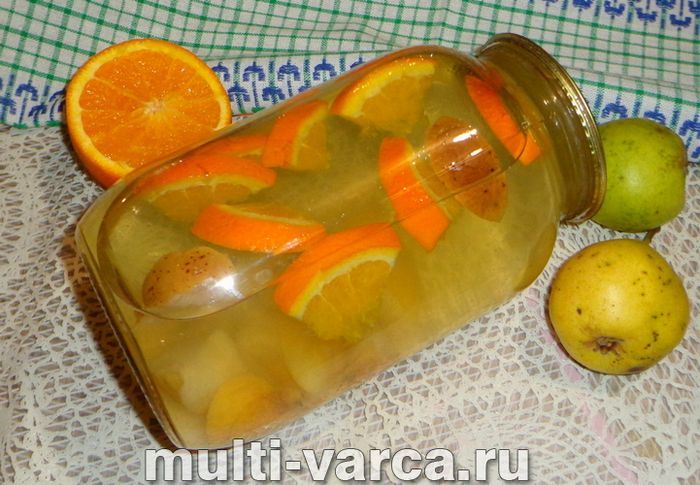 Компот із груш та апельсинів на зиму
