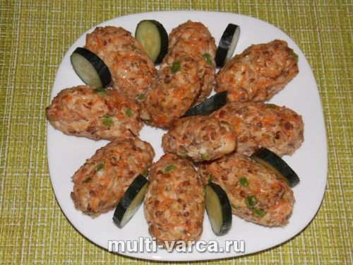 Котлети з гречкою та овочами