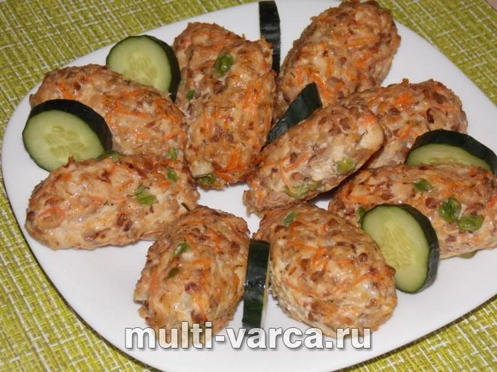 Котлети з гречкою та овочами