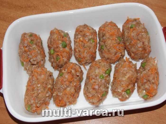 Котлети з гречкою та овочами
