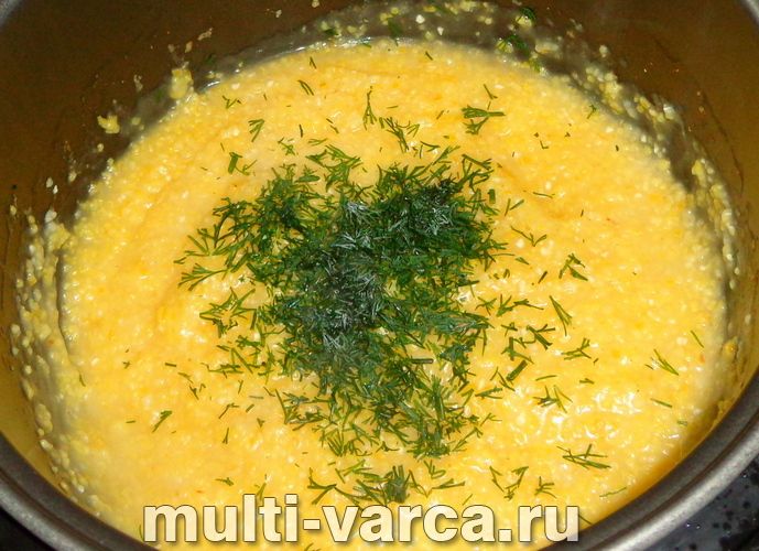 Кукурудзяна каша з сиром у мультиварці