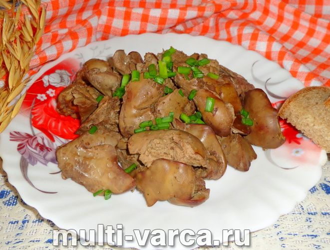 Куряча печінка на пару в мультиварці