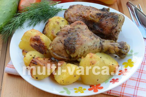 Курка з картоплею в рукаві