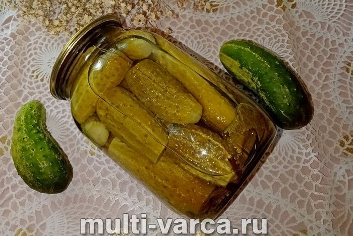 Огірки з базиліком на зиму