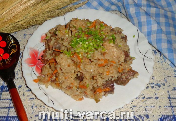 Плов із печінкою в мультиварці