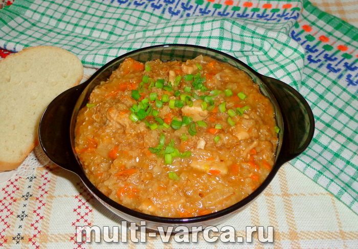 Пшенична каша з куркою в мультиварці
