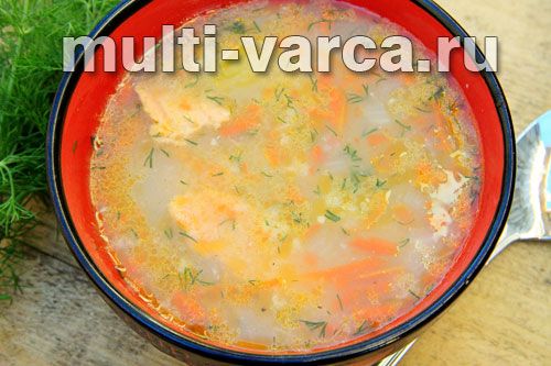 Смачна юшка із сьомги з рисом
