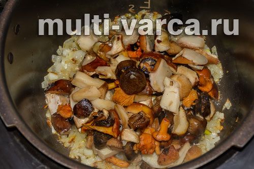 Сочевиця з грибами в мультиварці